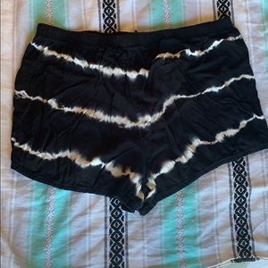 Black and White Tie Dye Shorts